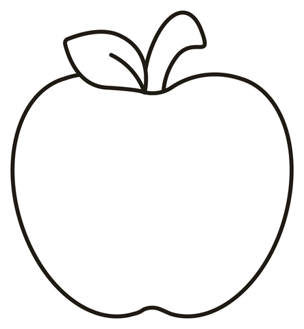 Red Apple Coloring Page